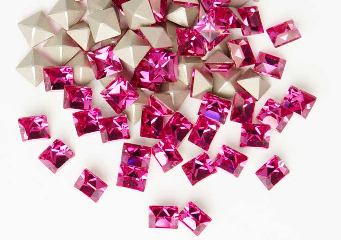 Preciosa Fancy Stone Square Rose