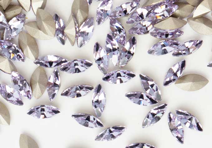 プレシオサ ファンシーストーン ナベット型 バイオレット 8×4mm