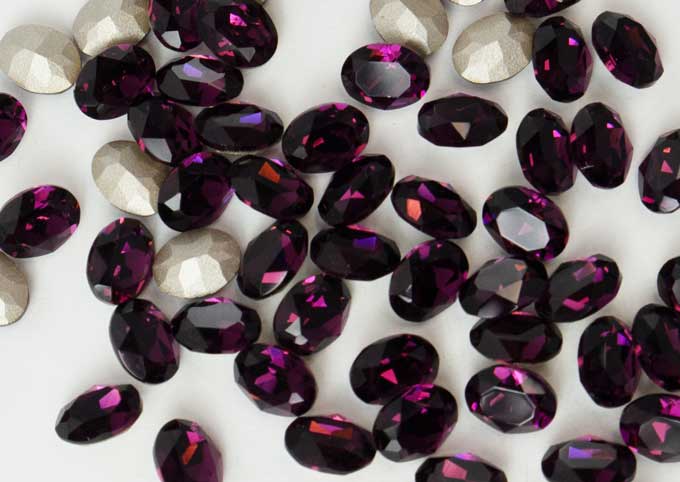 プレシオサ ファンシーストーン オーバル型 アメジスト 8×6mm