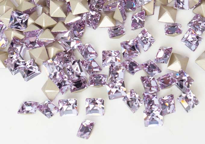 プレシオサ ファンシーストーン スクエア型 バイオレット 6×6mm