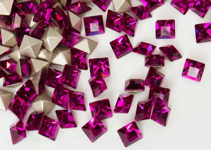 プレシオサ ファンシーストーン スクエア型 フィッシャー 6×6mm