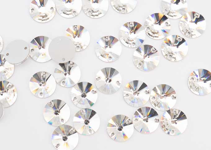 プレシオサ ソーオン 縫付 リボリ型 クリスタル 12mm